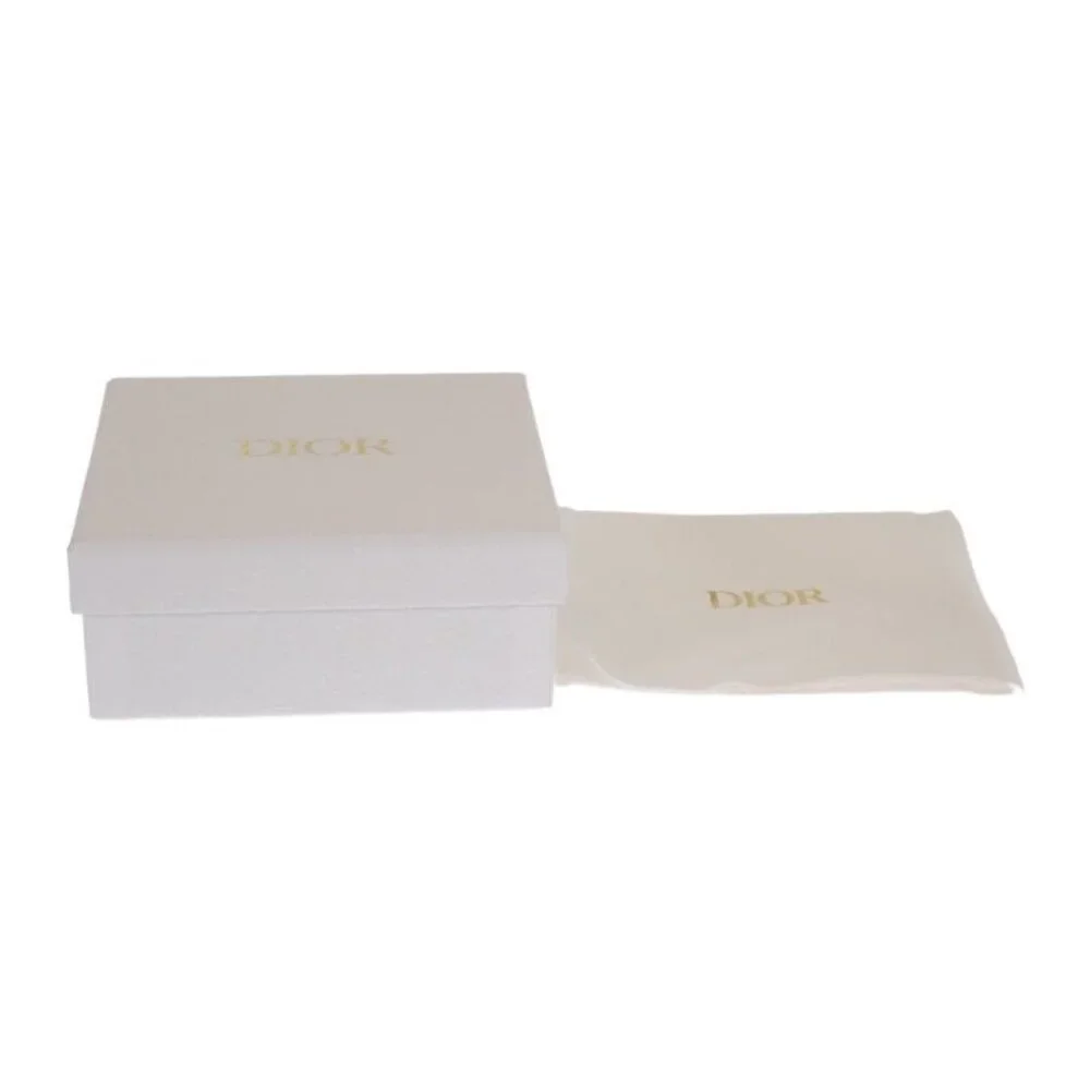 Christian Dior Caro Hibiscus Wallet S5175 Unid m030 Trifold Wallet Calf White